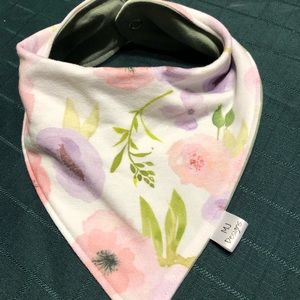 Pastel floral baby bib
